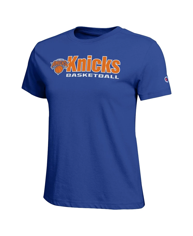 Champion Women's Blue New York Knicks Basketball T-Shirt