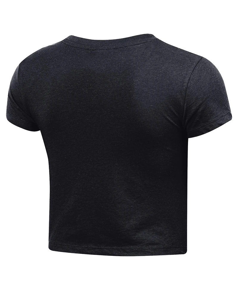 Champion Women's Black New York Knicks Primary Logo Cropped T-Shirt