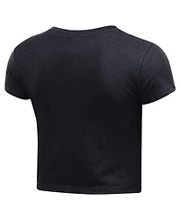 Champion Women's Black New York Knicks Primary Logo Cropped T-Shirt