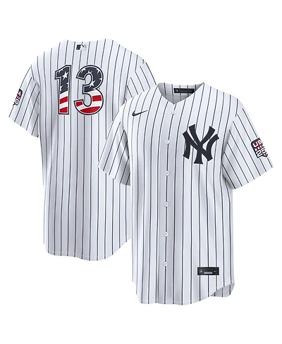 Nike Men's Jazz Chisholm Jr. White New York Yankees Usa 250 Fourth of July Stadium Jersey
