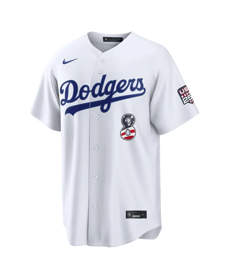 Nike Men's Enrique Hernandez White Los Angeles Dodgers Usa 250 Fourth of July Stadium Jersey