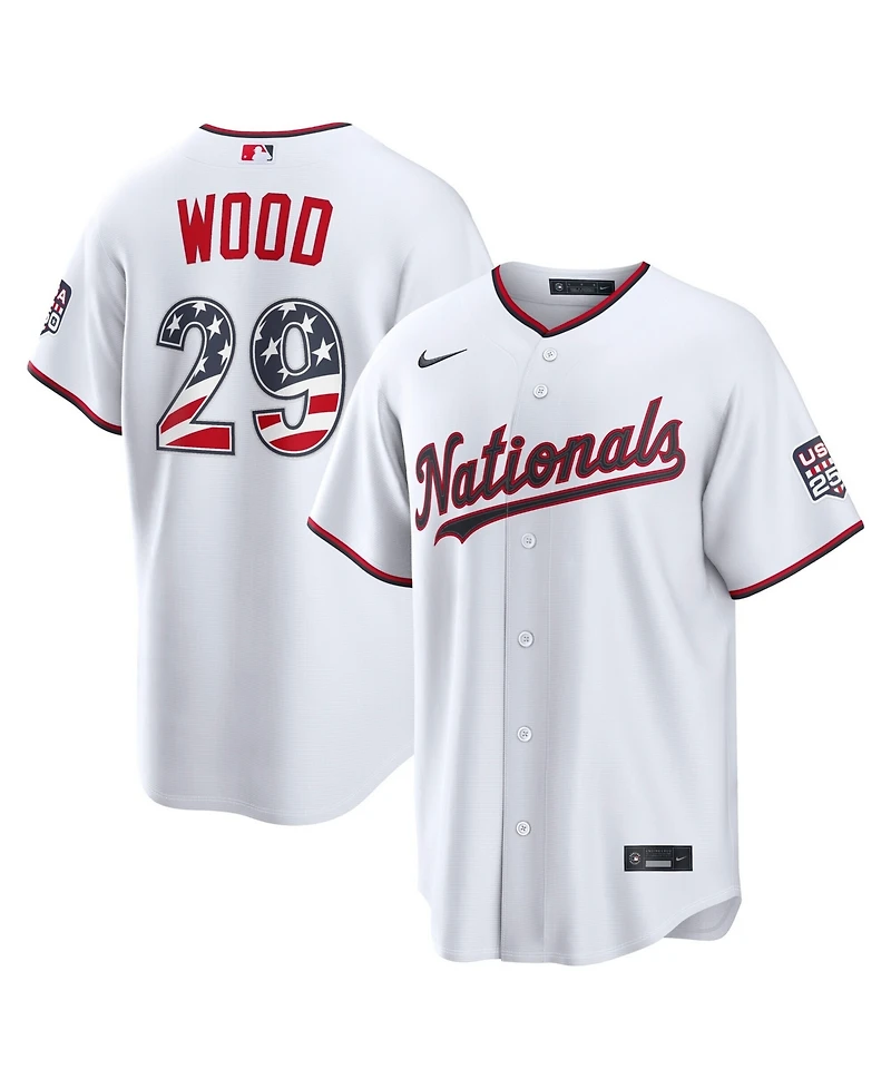 Nike Men's James Wood White Washington Nationals Usa 250 Fourth of July Stadium Jersey