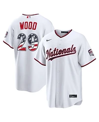 Nike Men's James Wood White Washington Nationals Usa 250 Fourth of July Stadium Jersey