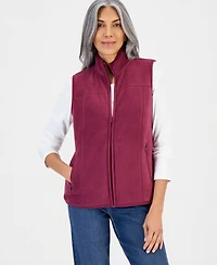Style & Co Petite Polar Fleece Vest, Created for Macy's