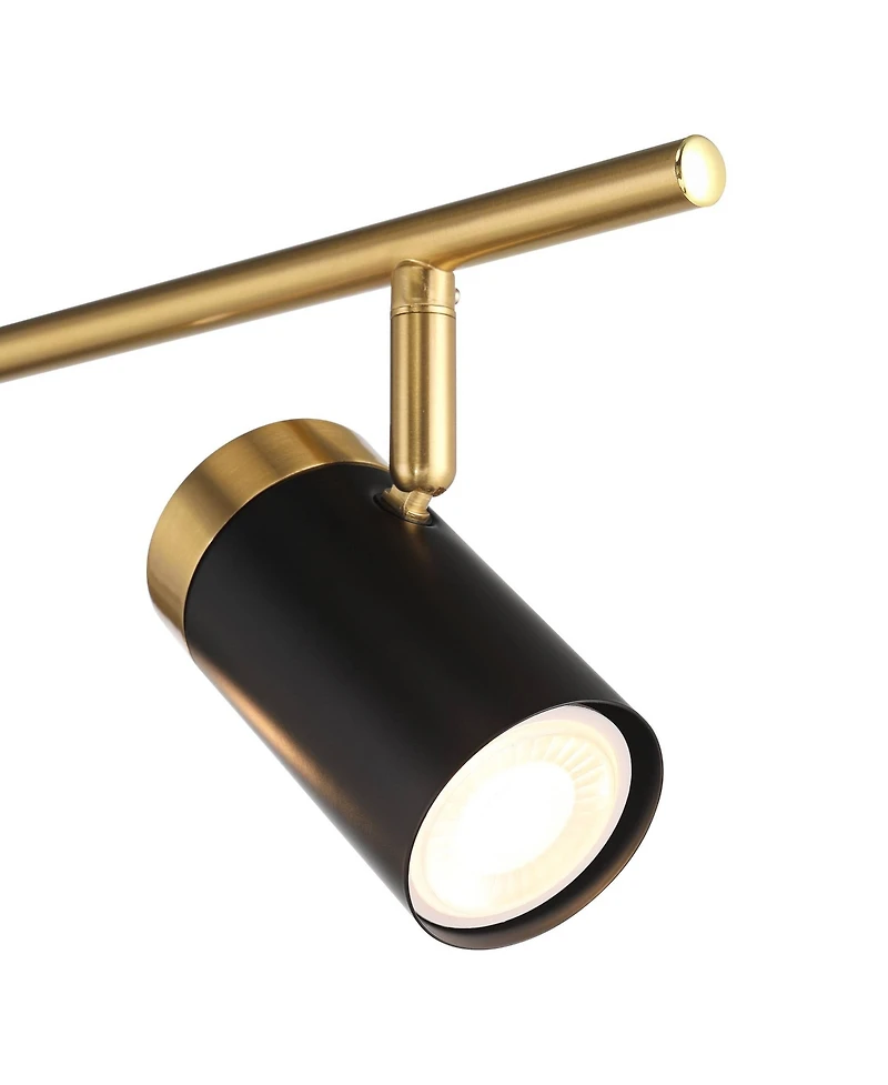 Pro Track 4-Light Heads Led Ceiling Track Light Fixture Kit GU10 Dimmable Directional Gold Black Modern Kitchen Bathroom 32 1/4" Wide