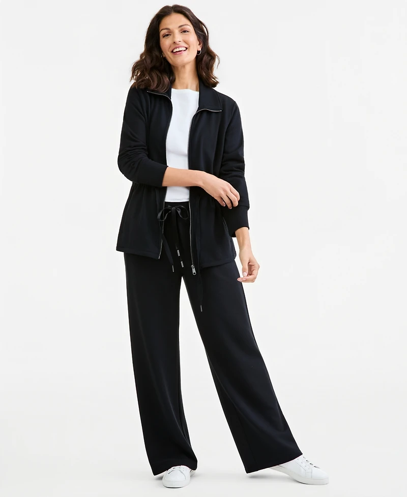 Style & Co Petite Collared Neck Zip-Front Jacket, Macy's Exclusive