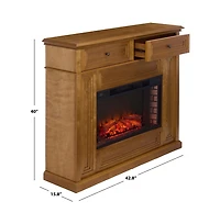 Augusta Home Trevor 2 Drawer Wood Mantel Fireplace