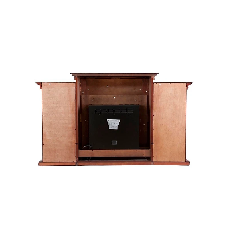Augusta Home Tennyson Criss-Cross Electric Bookcase Fireplace