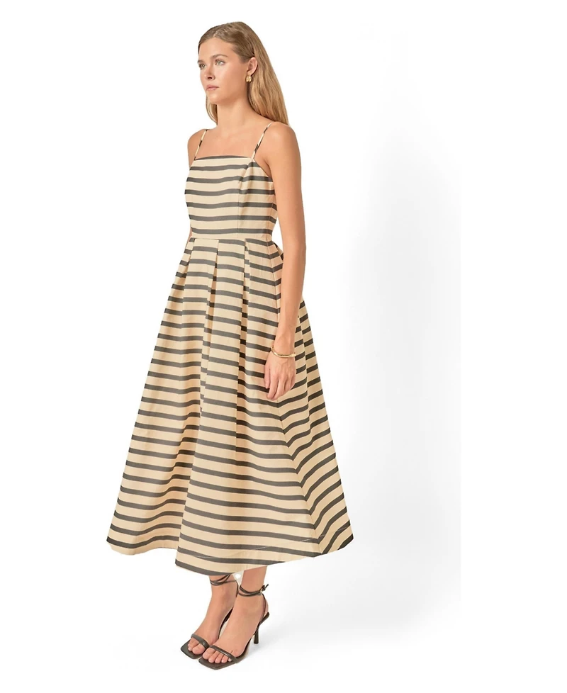 English Factory Women's Striped Midi Dress