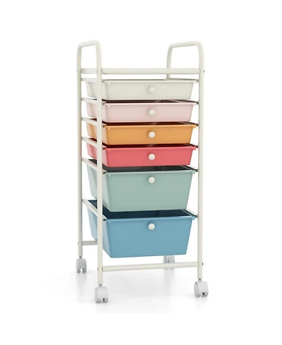 Gouun 6-Drawer Rolling Storage Cart Organizer