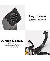 Midola 4 Inch Two Handle Centerset Bathroom Sink Faucet with Pop-Up Drain for Bathroom, Oil Rubbed Bronze