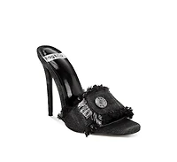 Rag & Co Women's Claudia Distressed Denim Stiletto Sandals