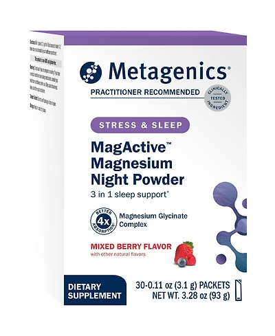 Metagenics MagActive Magnesium Night Powder, 30 packets