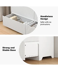 Streamdale Furniture Modern 6-Drawer Dresser with Wave Panel Fronts
