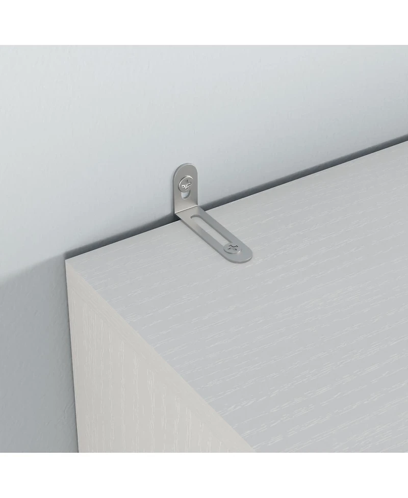 Streamdale Furniture 2-Door Wood Wardrobe with Hanging Rod 2 Drawers Mirror and Induction Light