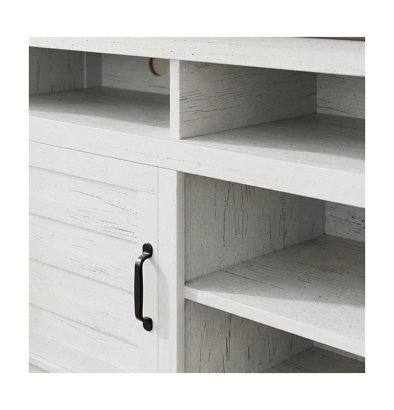 homfan Versatile Entertainment Center for Living Room, 70.9inch Cabinet with Adjustable Shelves, Farmhouse Style, Ideal for Home