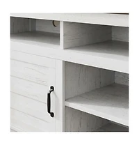 homfan Versatile Entertainment Center for Living Room, 70.9inch Cabinet with Adjustable Shelves, Farmhouse Style, Ideal for Home
