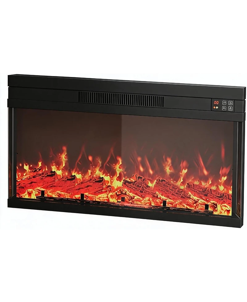 gaomon 36" Electric Fireplace with Remote, Fireplace Insert for 67" Tv Stand Fits TVs Up to 75", Overheating Protection, 8H Timer