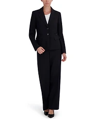 Le Suit Women's Four-Pocket Jacket & Fly-Front Wide-Leg Pants