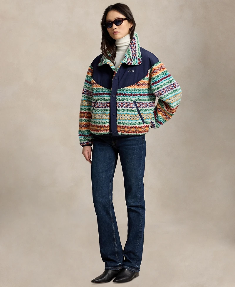 Polo Ralph Lauren Women's Fair Isle Mock Neck Jacket