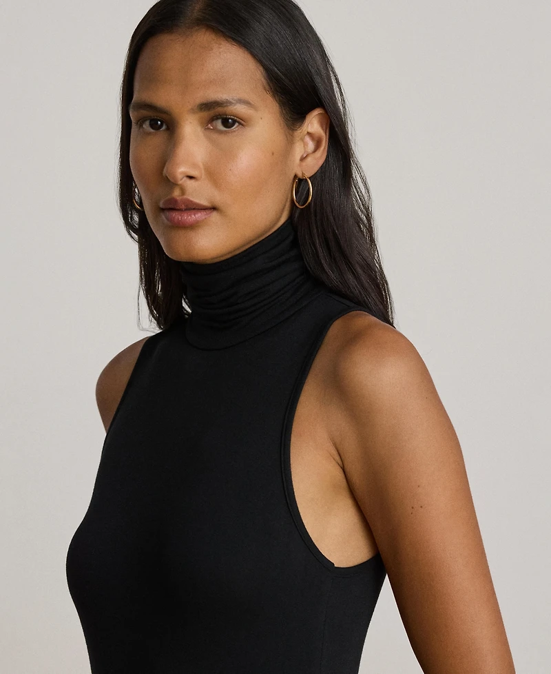 Lauren Ralph Women's Sleeveless Turtleneck Maxi Dress