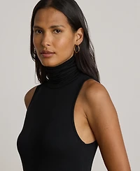 Lauren Ralph Women's Sleeveless Turtleneck Maxi Dress