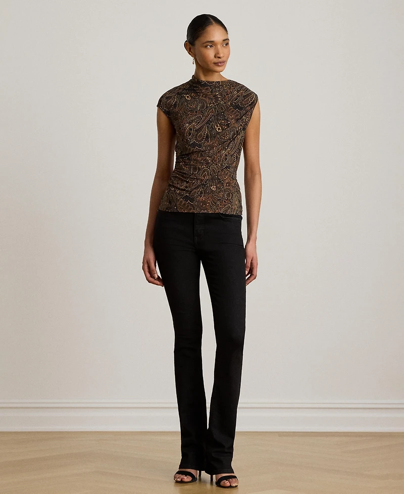 Lauren Ralph Lauren Women's Paisley Shirred Top