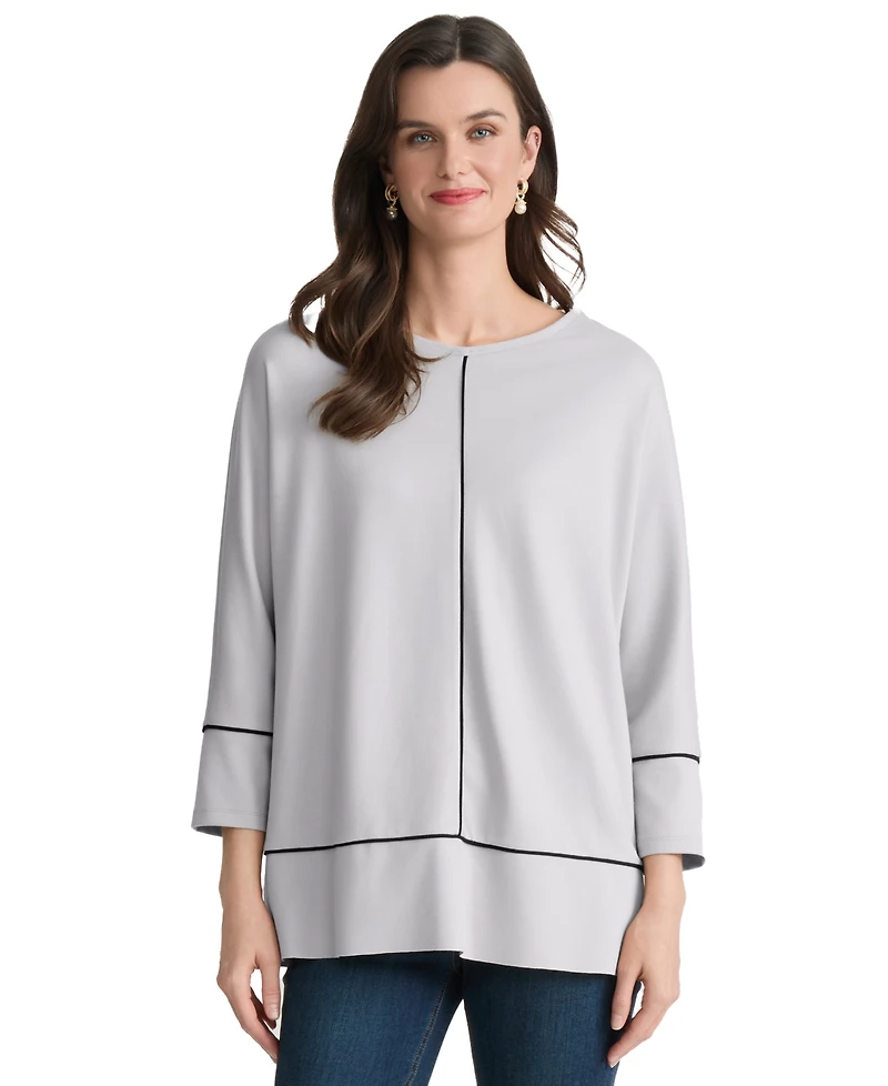Jones New York Petite Dolman-Sleeve Tunic Top