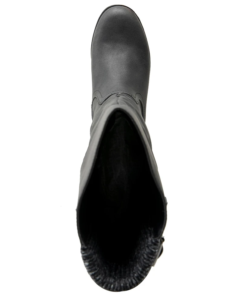 Kensie Women's Monica Wide Calf Riding Boot