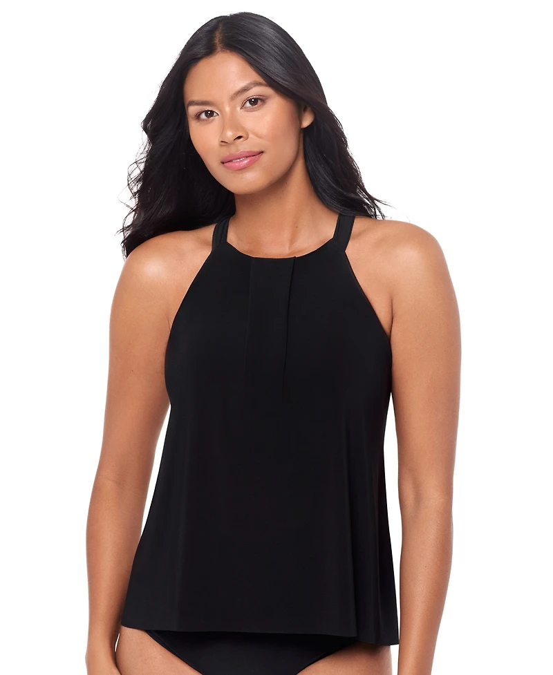 Magicsuit Women's Solid Esme High Neck Tankini Top
