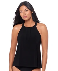 Magicsuit Women's Solid Esme High Neck Tankini Top
