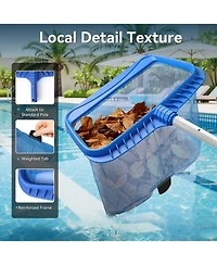 Xdovet Pool Skimmer Net Heavy-duty Frame Rubber Handle No Pole