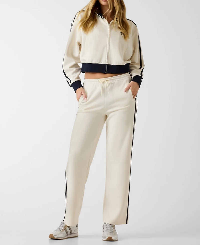Guess Women's Hoshi Full-Zip Cropped Sweatshirt
