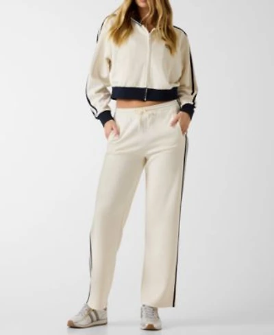 Guess Womens Hoshi Full Zip Cropped Sweatshirt Side Band Straight Leg Jogger Pants