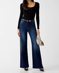 Guess Women's Larissa Square Neck Long-Sleeve Bodysuit