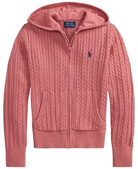 Polo Ralph Lauren Big Girls Mini-Cable Full-Zip Hoodie
