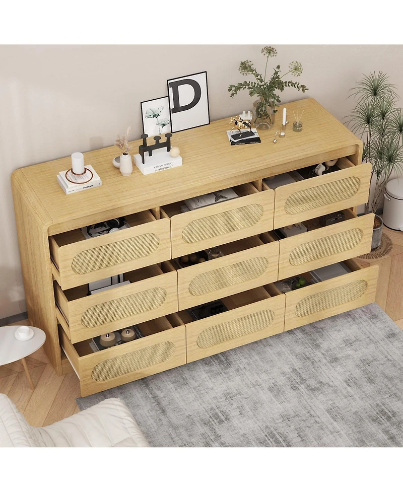 homfan Modern Bedroom Chest of Drawers, Spacious 5-Drawer Storage Cabinet, Durable Wooden Organizer for Clothes and Accessories
