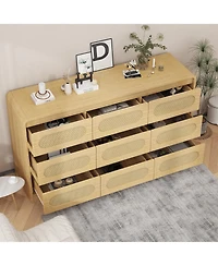 homfan Modern Bedroom Chest of Drawers, Spacious 5-Drawer Storage Cabinet, Durable Wooden Organizer for Clothes and Accessories