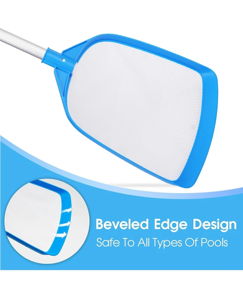 Xdovet Pool Leaf Skimmer Net Ultra Fine Mesh Aluminum Pole