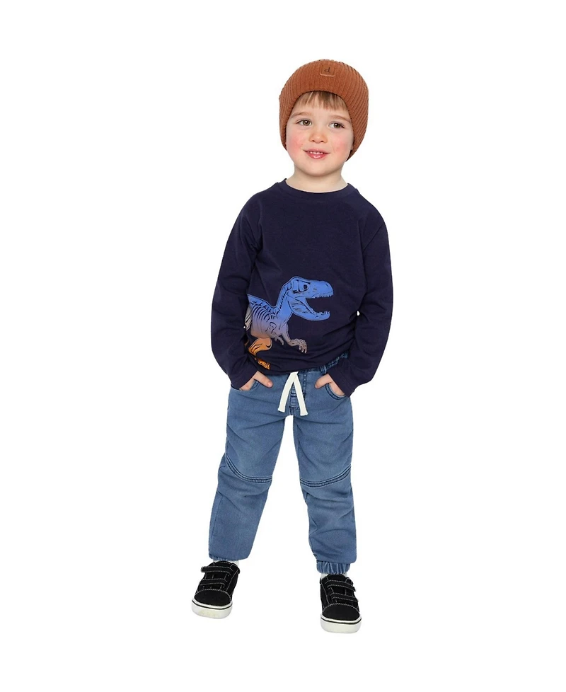 Deux par Little and Big Boy 6-12 Long Sleeve Cotton T-Shirt