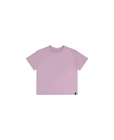 Deux par Little and Big Girl 6-14 Heavy Jersey Wide Short Sleeve T-Shirt Mauve