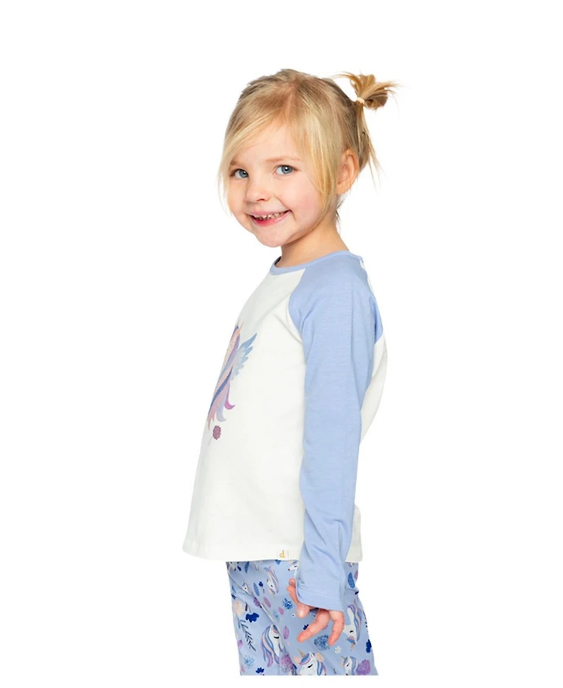 Deux par Deux Toddler Girl Raglan Cotton T-Shirt