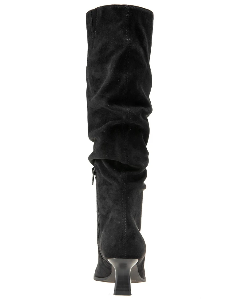 Kensie Women's Ulysse Slouch Knee-High Kitten Heel Boot