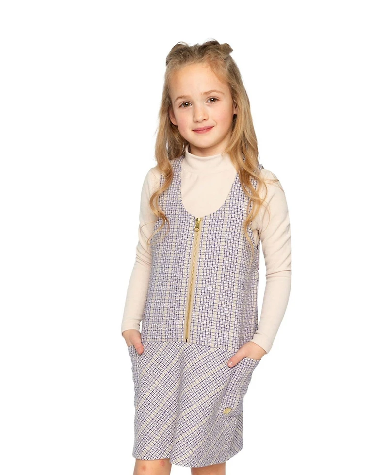 Deux par Little and Big Girl 6- 14 Brushed Rib Mock Neck Top