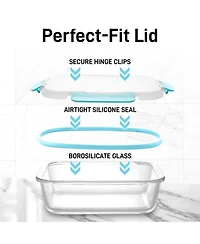 Zulay Kitchen 24 Piece Oven Safe Glass Storage Container Set with Lids