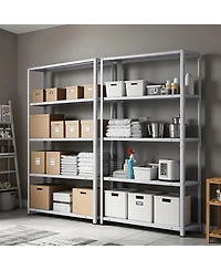 homfan 5 Tier Storage Shelf, 68 Inch Heavy Duty Metal Shelving Unit with Adjustable Shelves for Kitchen or Pantry