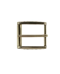 Trafalgar Men's 35mm Solid Brass Side Detailed Roller Harness Belt Buckle