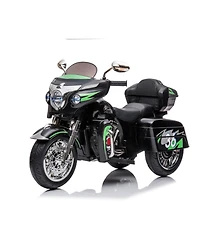 Yobtop Kids Ride On Motorcycle 12V - Led Lights Electric Toy, Wireless Music, Storage Trunk, Pu Seat, Forward and Reverse, Rechargeable, Ages 3-6