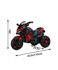 Yobtop Kids Electric Motorcycle 12V - Training Wheels Ride On Toy, Manual Throttle, Drive By Hand, Electric Car for Boys Girls 3-6 Years Old