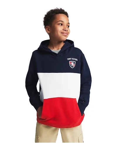 Tommy Hilfiger Boys' 8-20 Color-Blocked Logo Hoodie